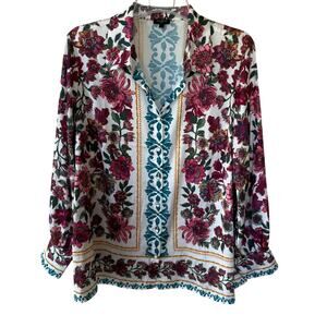 Talbots Floral Buttondown blouse size 2X